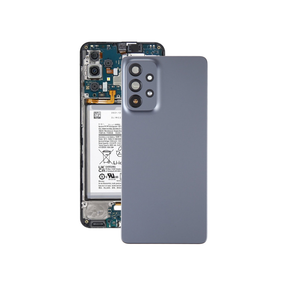 Samsung Galaxy A73 5G SM-A736B Original Battery Back Cover with Camera Lens Cover(Black)