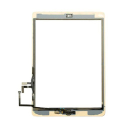 Touch Panel with Home Key Flex Cable for iPad 5 9.7 inch 2017 A1822 A1823(White)